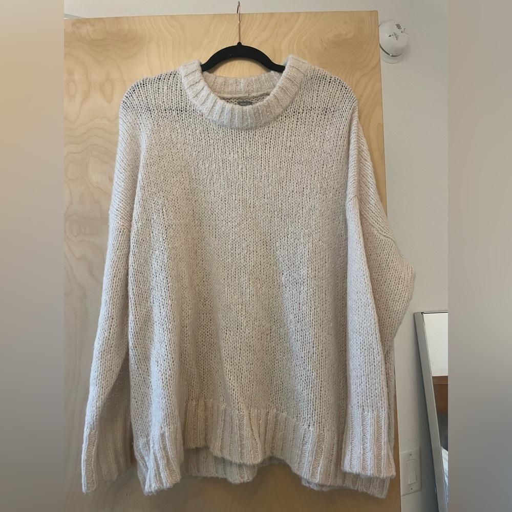 Aerie Cream Oversized Sweater